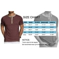 thumbnail image 7 of GENTS BLISS Henley Men Shirts Short Sleeve T shirts for Men Crew Neck Color Block Men Shirts, 7 of 7