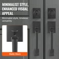 thumbnail image 6 of VEVOR Double Door Handle Set, Matte Black Square Door Lever, Double Front Door Handle Set with Reversible Handle Lever, Heavy Duty Double Door Lock Set with Dummy, for Office Door or Front Door, 6 of 9