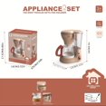 thumbnail image 1 of Juguetes de cocina, juego de cocina para niños, cafetera, utensilios de cocina de juguete, accesorios de cocina de juego para el aprendizaje en la primera infancia, juegos de simulación de comida, 1 of 5
