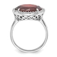 thumbnail image 2 of 925 Sterling Silver Polished Clear and Red CZ Cubic Zirconia Simulated Diamond Ring Size 9 18.25mm Wide -  Jewelry Gift, 2 of 5