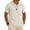 White #031, variant on Shirts for Mens Summer Fall Short Sleeve High Neck Linen Work Out Gym Running Basic Tops White L