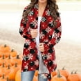 thumbnail image 2 of Lenago Women's Christmas Cardigan Santa Claus Print Cardigan Long Sleeve Cardigan Sweater Coat, 2 of 7