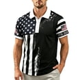 thumbnail image 5 of WULMLEO Men's 250 Anniversary USA Shirt 250 Years American Polo Tops Short Sleeve 250th Birthday 4th of July Patriotic Flag Tee Dark Gray 3XL, 5 of 5