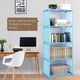 thumbnail image 3 of 4 Tiers Cube Bookcase Book Shelf Multifunctional Storage Rack for Books Shoes Toys Green Plants Decorations Bedroom Study Room Kitchen, 3 of 5