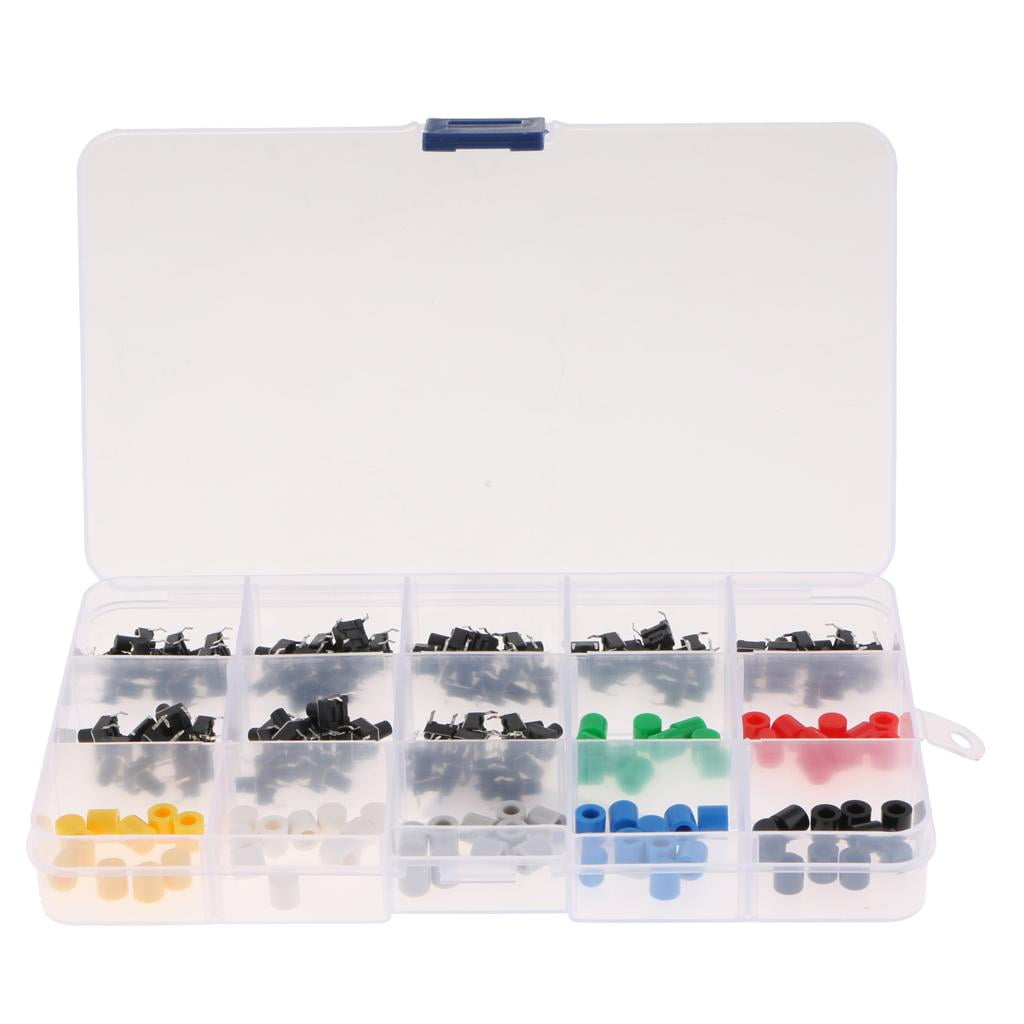 150 Pieces Seven-Color Momentary Tactile Push Button Micro Switch Miniature 150 Pieces Seven-Color Momentary Tactile Push Button Micro Switch Miniature