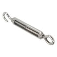 thumbnail image 1 of Rope Turnbuckle,  Hook and Eye Turnbuckle Easy Processing Wire Tension Hook Adjustable Stainless Steel Turnbuckle with Left and Right Threads for Outdoor, 1 of 8