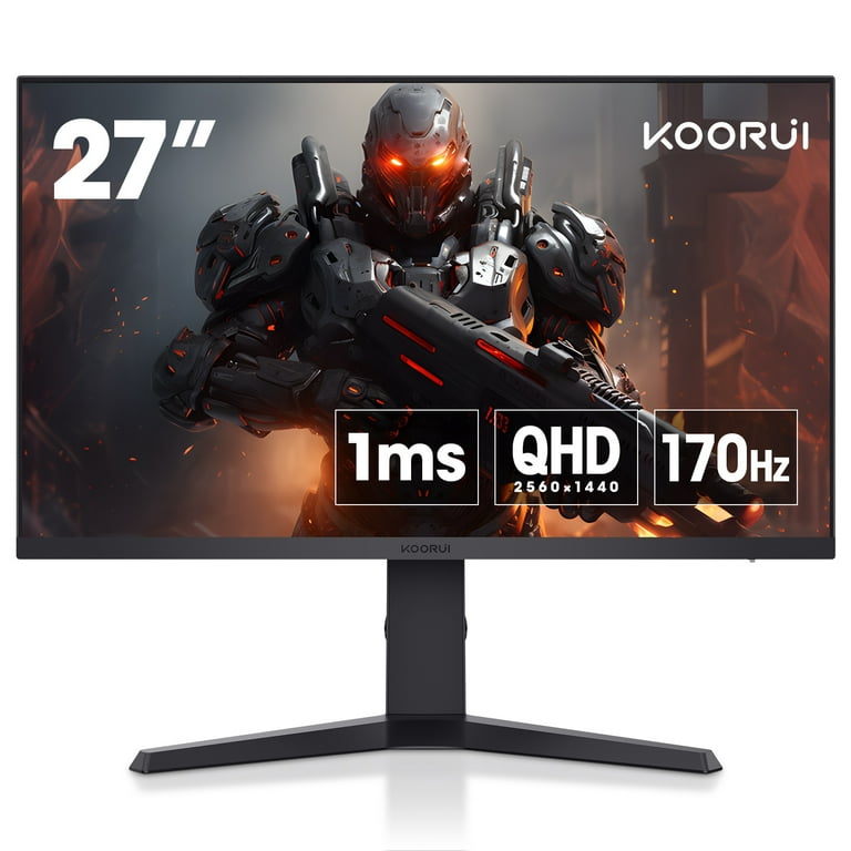 KOORUI QHD Curved 27 Inch Monitor, Fast VA Computer Gaming Monitor(2560 *  1440P