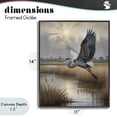 thumbnail image 4 of Stupell Industries Coastal Heron Flight over Wetlands Black Framed Giclee Art, 11 x 14, by Susan Arnot, 4 of 8