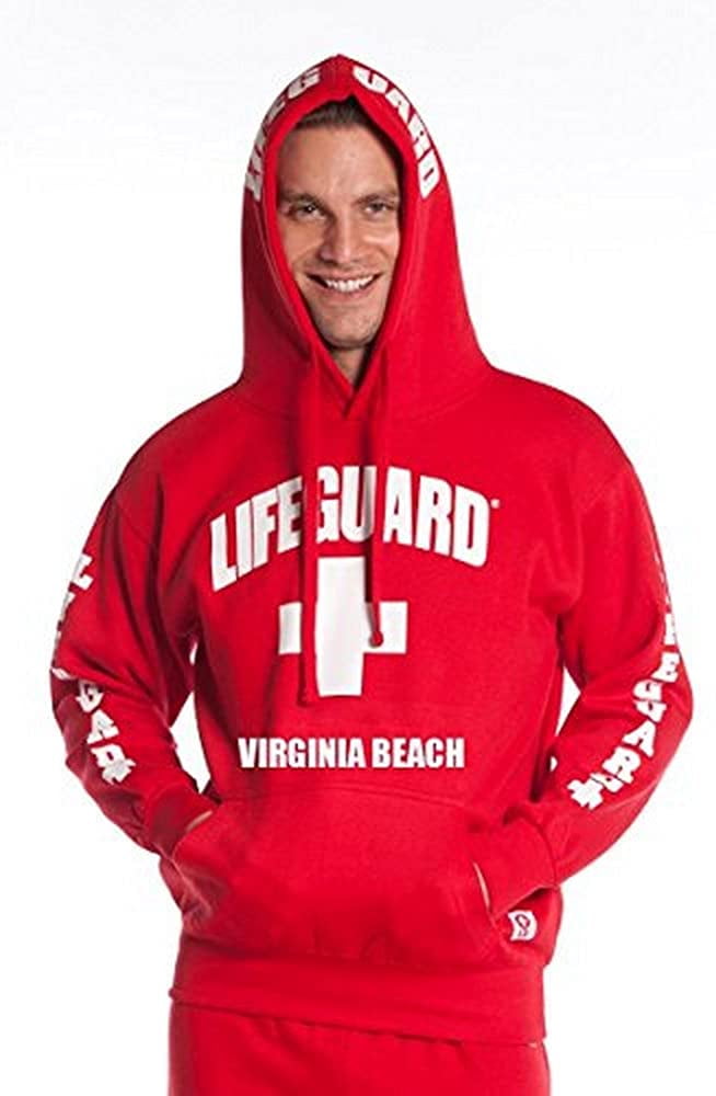 LIFEGUARD Official Guys Virginia Beach Hoodie Red X Large