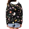 thumbnail image 4 of Xoenoiee Space Cat Rocket Planets Print Trendy Clothes for Teen Girls Boys Zip Up Hoodie Sweatshirt with Pocket Kids Fall Jacket Long Sleeve Casual Coat Outfits, M, 4 of 7