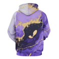 thumbnail image 3 of Purple Gold Marble Art-3 3D Print Hoodie Men Women Autumn Thin Pullover Sweatshirt Vintage Streetwear Tops, 3 of 6