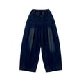 thumbnail image 5 of Womens Wide Leg Pants with Pocke Denim Jeans Slim Straight Pants, 5 of 5