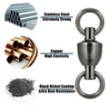 thumbnail image 6 of Dr.Fish 30 Packed Fishing Ball Bearing Swivel 106% Copper Stainless Steel Welding Rings Black Nickel Finish, 6 of 8