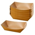 thumbnail image 5 of HILABEE 100Pcs Disposable Serving Basket Kraft Paper Food Trays, Recyclable Paper Food Boats for Hot Dog Popcorn Taco Fruit Salad BBQ , 21.8cmx14.8cmx6.1cm, 5 of 8