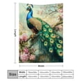 thumbnail image 3 of FCXZI Lightweight Flannel Blanket Peacock Flowers Tree Branch Design 50*60in, 3 of 7