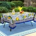 thumbnail image 5 of Waterproof Outdoor Tablecloth with Umbrella Hole for Rectangle Table 60x84inch Lemon Patio Table Cloth with Zipper, 5 of 5