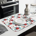 thumbnail image 3 of Pioneer Flower Floral Print Pattern Kitchen Dish Drying Mat 1 Pack, Ultra Absorbent Microfiber Drainer Mat, 16"x18", 3 of 6