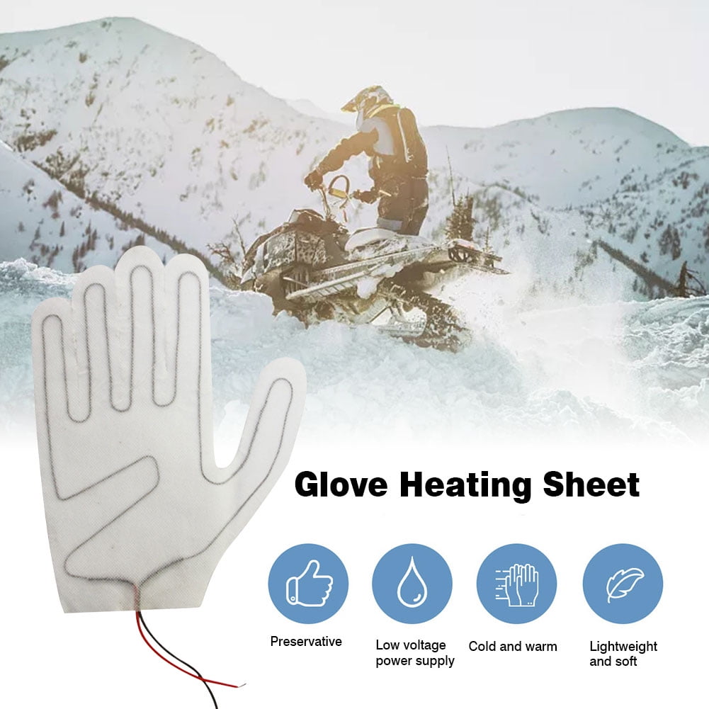 Heat Pads For Hands-Glove Heating Sheet Composite Fiber Heated Motorcycle Gloves PTC 3 Adjustable for Winter 
