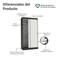 thumbnail image 4 of Ropero Closet Madesa Tokio 2 Puertas 2 Cajones Negro/Blanco2, 4 of 5