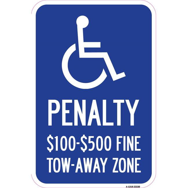 Business Men Women Handicap Wheelchair Rest Room Sign Arrow Right12"x9" 