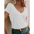 thumbnail image 4 of Women's Classic Fit T Shirts Short Sleeve V Neck Casual Tee Shirt Summer Tops, 4 of 4