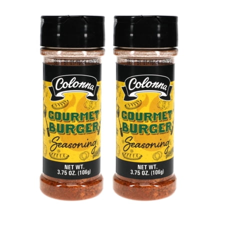 Colonna Sizzling Gourmet Burger BBQ Rub  rill Seasoning for Beef  Steak  Burgers  Pork  and Chicken 3.75 oz Bottle Set of 2