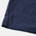 thumbnail image 4 of Zpanxa Mens Swim Trunks Summer Thin Mid-waist Cotton Hemp Beach Shorts Casual Quick Dry Swim Shorts Navy XXL, 4 of 7