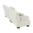 thumbnail image 7 of 94"Loveseat Sofa, Chenille 2 Seater Cloud Couch with 4 Soft Pillows, Upholstered Deep Seat Sofa Couch for Living Room, Apartment, Office, White, 7 of 7