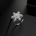 thumbnail image 1 of Anillo de copo de nieve giratorio Taian, anillo de giro giratorio, personalidad de moda femenina, anillo de dedo índice ajustable, plata ZefeiWu 8390605557675, 1 of 1