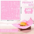 thumbnail image 2 of Hojas de papel encerado Outus 600, color rosa, 30 x 30 cm, para hornear alimentos, 2 of 7