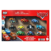 Disney and Pixar Cars Mini Racers 10-Pack, Set of 10 Toy Vehicles from the Movie (Styles May Vary)