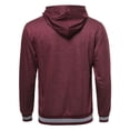 thumbnail image 2 of FashionOutfit Men's Long Sleeve Muff Pocket Pullover Hoodie With Stripe Details, 2 of 3