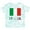 Tie Dye Green, variant on Inktastic Italy Flag & Italia Black Border Boys or Girls Toddler T-Shirt
