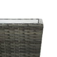 thumbnail image 5 of vidaXL Tea Table Grey 41.5x41.5x43 cm Poly Rattan and Tempered Glass, 5 of 5