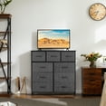 thumbnail image 7 of JIOABL 9 Drawer Chest Organizer with Fabric Bins, Dresser for Bedroom, Tall Steel Frame, Grey, 7 of 7