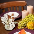 thumbnail image 4 of White Pumpkin Maple Tabletop Centerpiece Decor for Fall Thanksgiving Table Wood Sign Harvest Decoration with White Berry for Harvest 4*8inches, 4 of 8