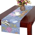 thumbnail image 3 of MYPOP Blue Sea Life Underwater Cotton Linen Table Runner 14x72 Inches, 3 of 6