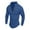 Blue, variant on Shirts for Men Long Sleeve Half Zipper High Neck Pullover Solid Color Casual Breathable Gym Workout Running Tops