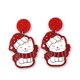 thumbnail image 2 of Pendientes acrílicos de Navidad para mujer, joyería CN Drop Cat con gorro de Papá Noel, nuevo producto, 1 par, 2 of 4