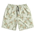 thumbnail image 4 of Bixox Men's Rose Darkseagreen Color Background printing Casual Classic Fit Short Summer Beach Shorts, 4 of 6