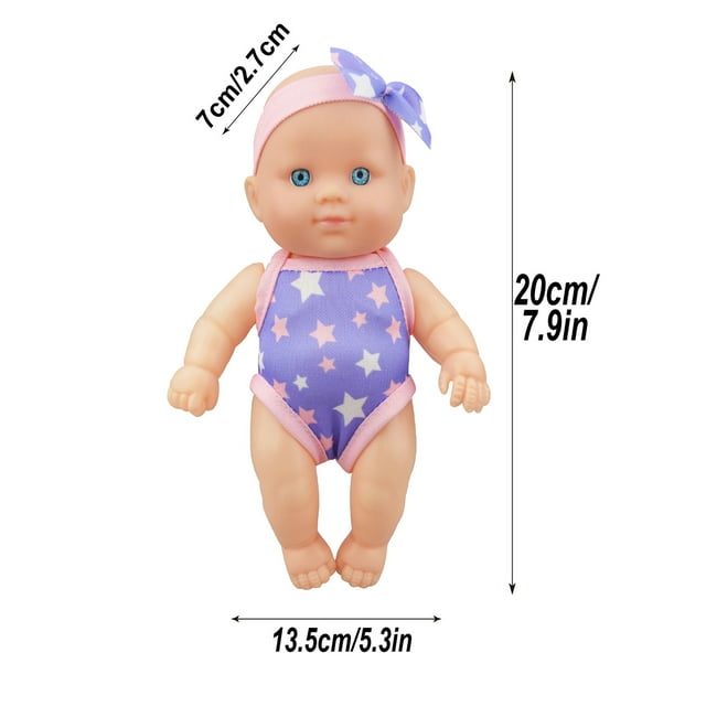 Aodebiao Swimming Doll with Movable Joints Soft Vinyl Poseable Toy for Pool Beach Play Safe Bath Water Fun Gift