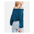 thumbnail image 2 of Free People Women's Sistine Hacci Top Blue Size X-Small, 2 of 2