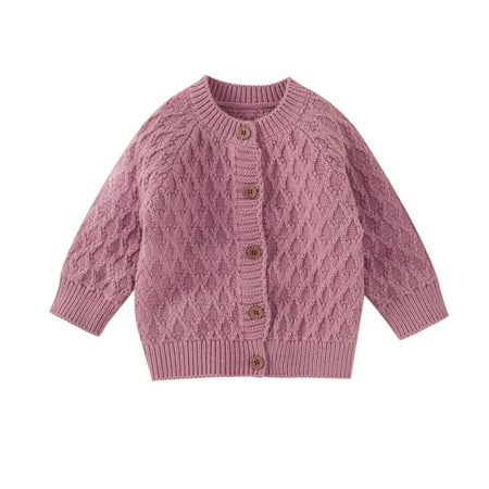 

Bullpiano Knitted Baby Girls Cardigan Sweater Botton Down Girls Knit Jackets Long Sleeve Coats Little Girl Button Sweaters