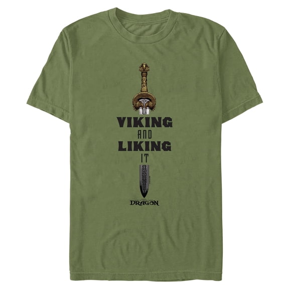 Mens How to Train Your Dragon Viking And Liking It T Shirt