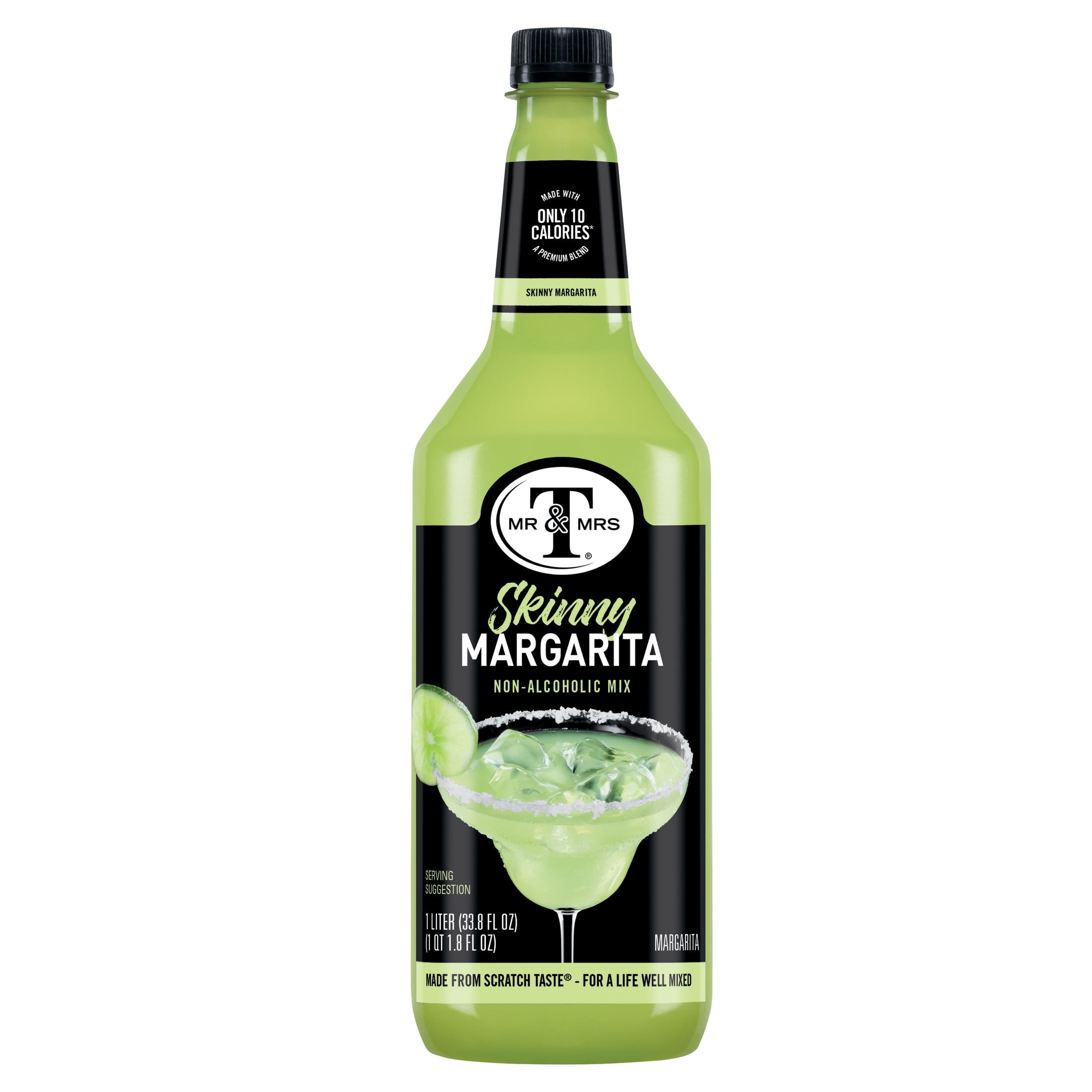 Mr & Mrs T Skinny Margarita Cocktail Mix, 1 L, Plastic Bottle, Shelf Stable