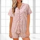 thumbnail image 2 of Gibobby Pijamas mujer invierno Conjunto de pijamas estampados para mujer, ropa de dormir, lencería Sexy, pantalones cortos, ropa de dormir de manga corta(D,M), 2 of 5