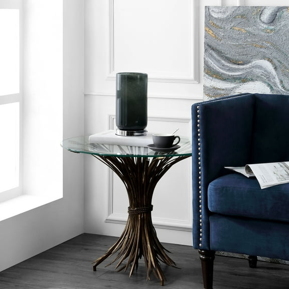 SAFAVIEH Adal 11 in. H Abstract Cylinder Table Lamp, Grey