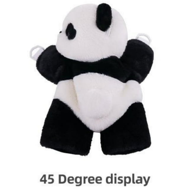 Mochila de Bolso de Peluche de Moda Panda, Diseño Animal Adorable Suave para Viajes Escolares Y Accesorio de Traje Cotidiano Casual