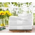 thumbnail image 6 of FBTS Prime Cotton Hand Towels 15x28 inch Extra Soft, Solid White, 2 per Pack, 6 of 6