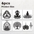 thumbnail image 2 of 6Pcs Light Switch Plate Stickers Mindful Spiritual Design Lotus Flowers Switch Stickers for Light Switch Wall Outlets Bedroom Living Room Laptop Computer 7 x 7 Inches, 2 of 7